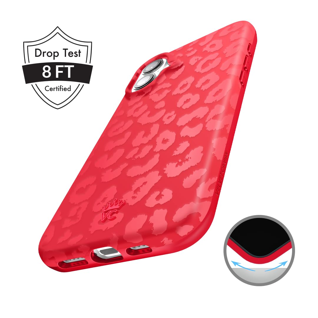Velvet Caviar For Iphone 16 Plus Case [8Ft Drop Tested] Compatible With Magsafe   Red Leopard Animal Print