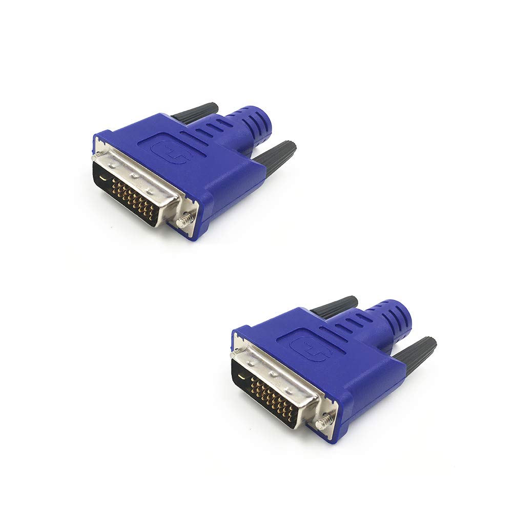 Fueran Dvi Graphics Card Display Gpu Detection Monitor Dvi Dummy Plug Adapter Fit Headless 2560X1600@60Hz, 2 Pack