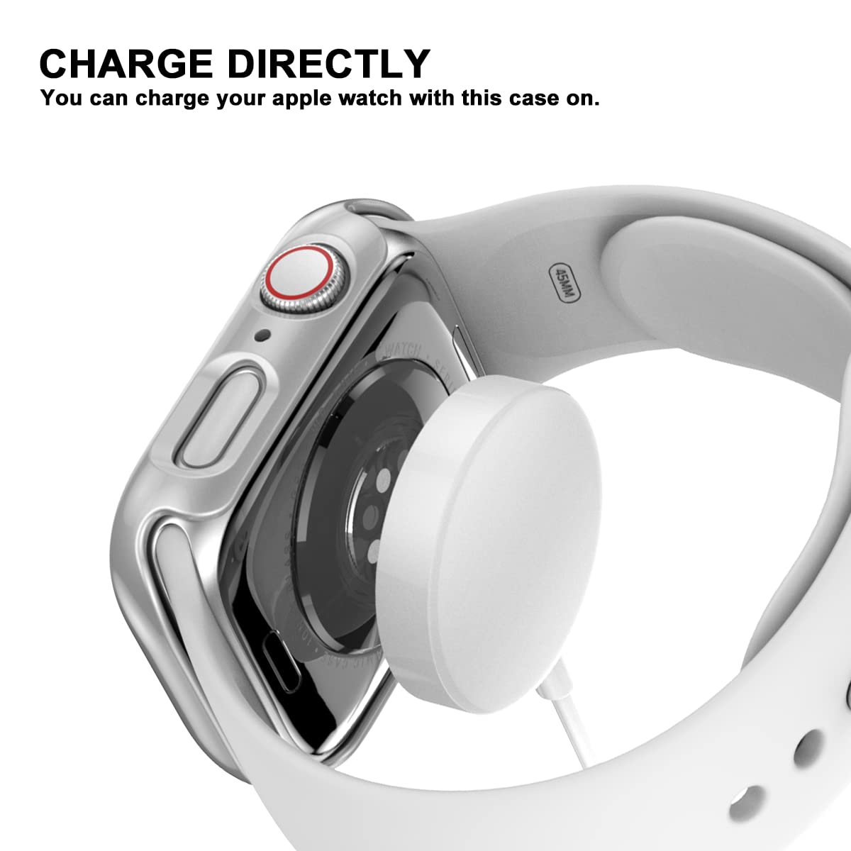 Rontion 6 Pack Hard Pc Case Compatible With Apple Watch Series 9 8 7 41Mm With Tempered Glass Screen Protector, Ultra Thin Scrat