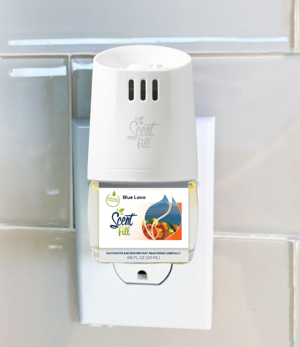 Scent Fill Blue Lava Plug In Air Freshener, 4 Scented Oil Refills