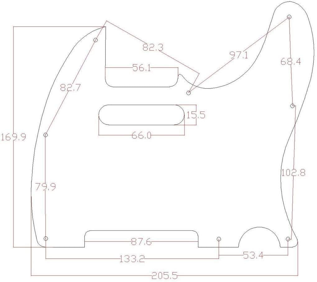 Dopro 8 Hole Tele Guitar Pickguard Scratch Plate Fits Usa/Mexican Fd Telecaster Aged White