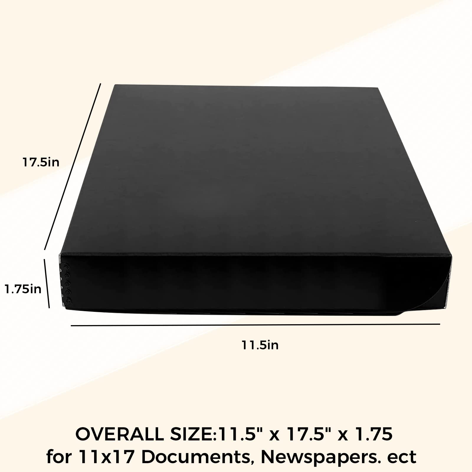 Golden State Art, Archival Folio Storage Box 11X17, Clamshell Design With Metal Edge, Preserve And Store Photos Documents Cards