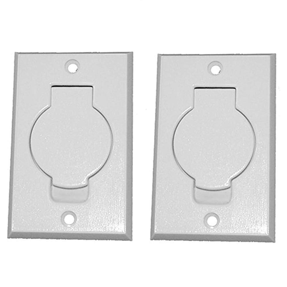 Pokin (2) Central Vacuum White Inlet Valves For Beam Central Vac   White Round Door