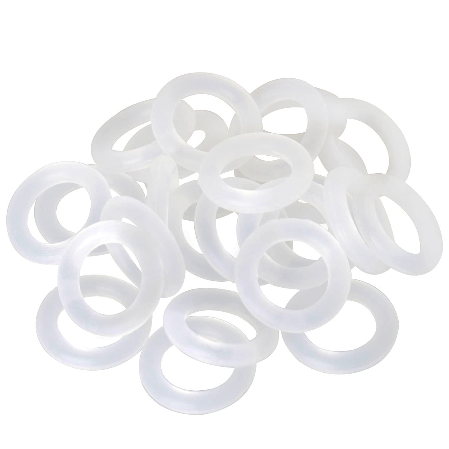 Dgzzi 150Pcs Rubber O Ring Switch Dampeners Keycap 8X5X1.5Mm Clear White Cherry Mx Switch Keyboard Damping O Ring