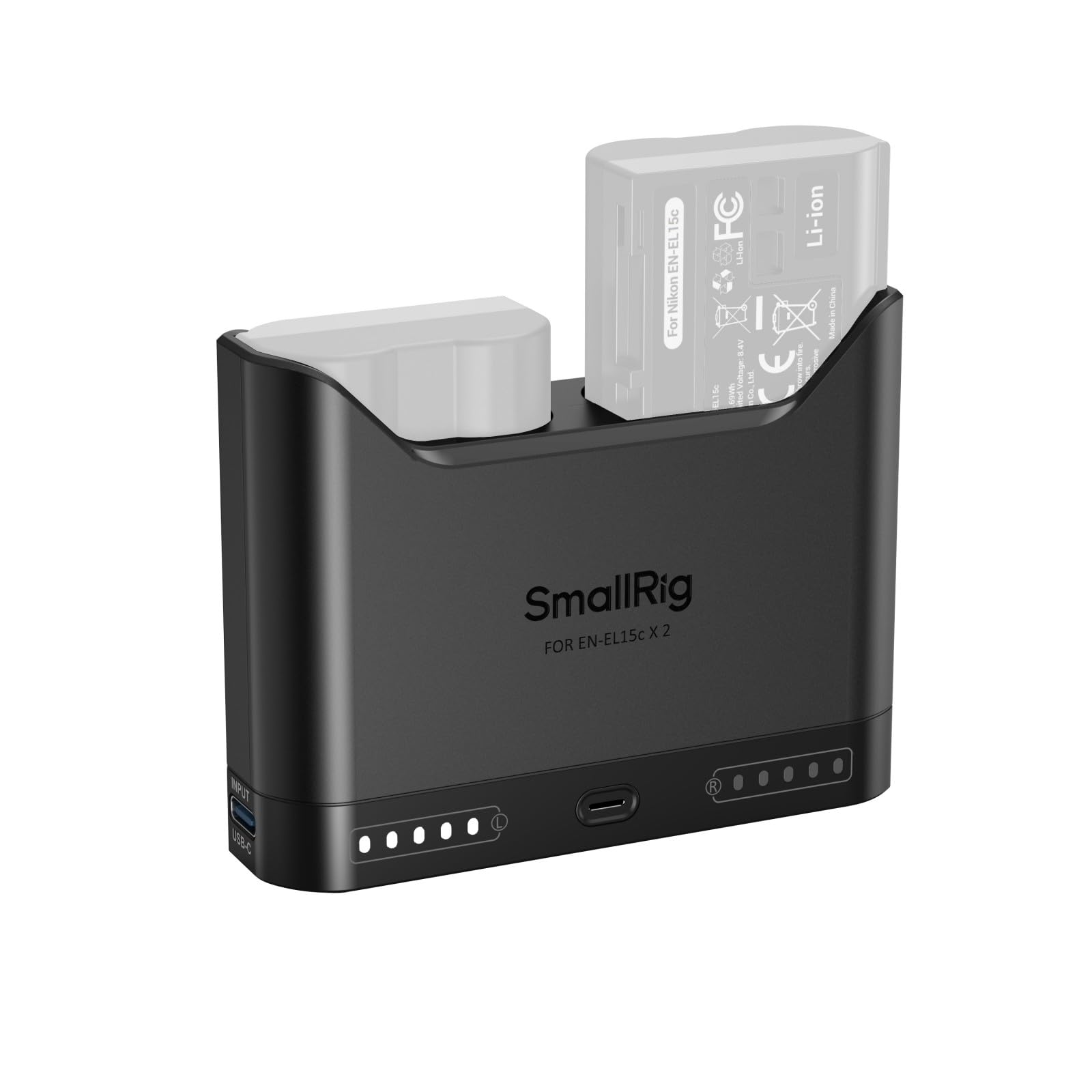 SMALLRIG ENEL15c Battery Charger for Nikon, 2H Dual Slot 22.5W Charge