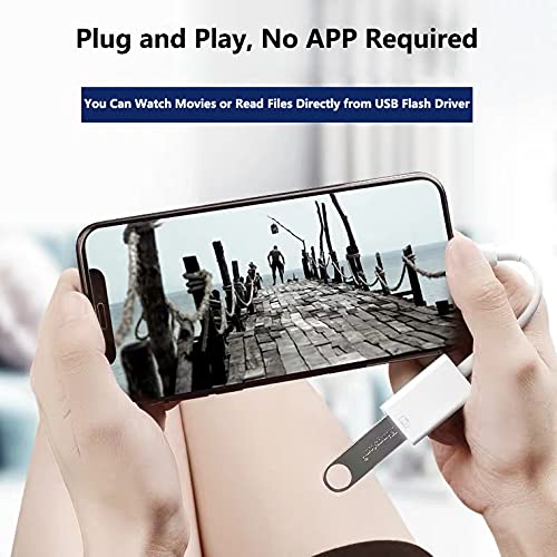 Apple Lightning To Usb Camera Adapter, Usb 3.0 Otg Cable For Iphone/Ipad To Connect Card Reader, Usb Flash Drive, U Disk, Keyboa