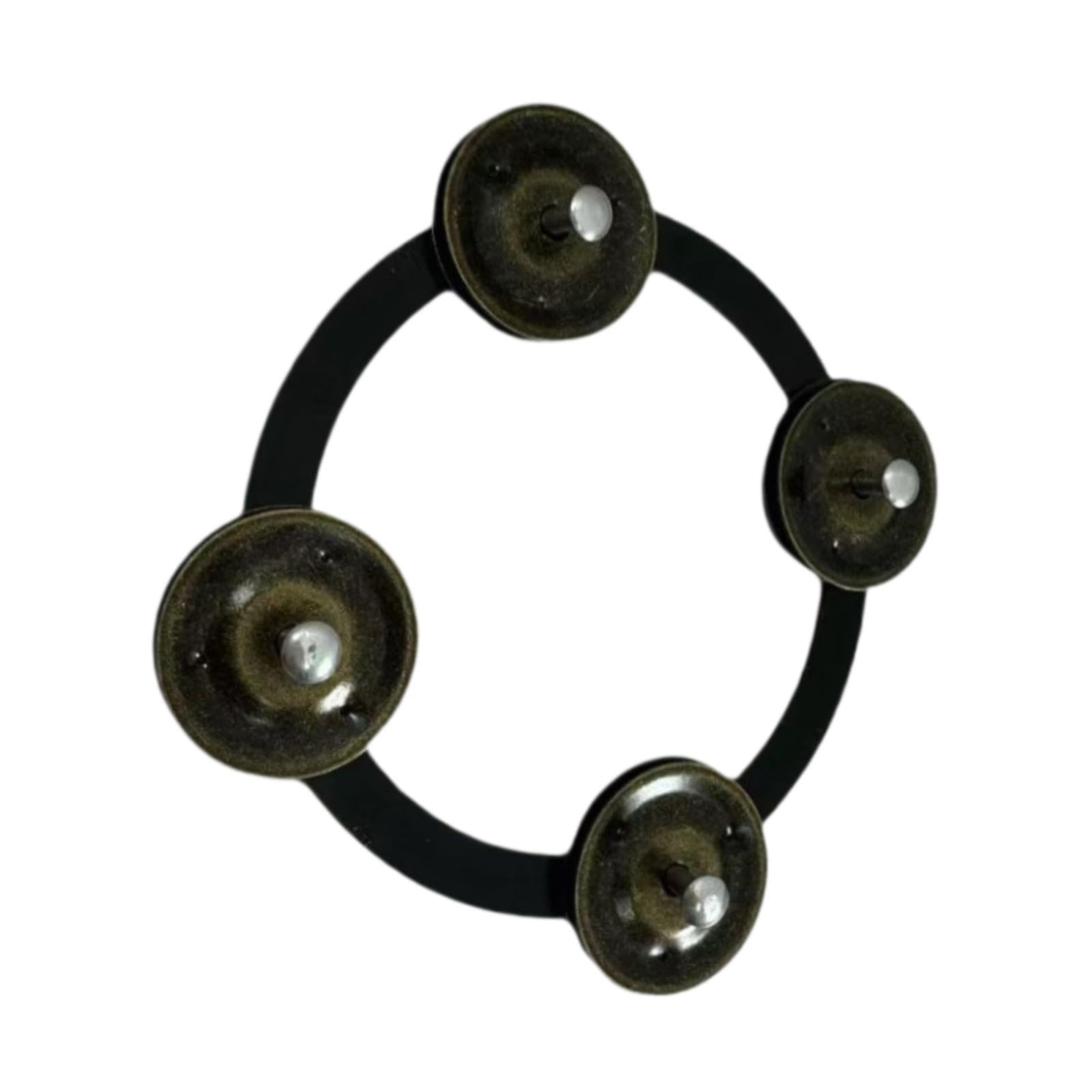 VELURA 5.5 inch Mountable Cymbal Hi Hat Tambourine for Concert Kids Adults Ensemble black|1 Mountable Cymbal Hi Hat Tambourine|C