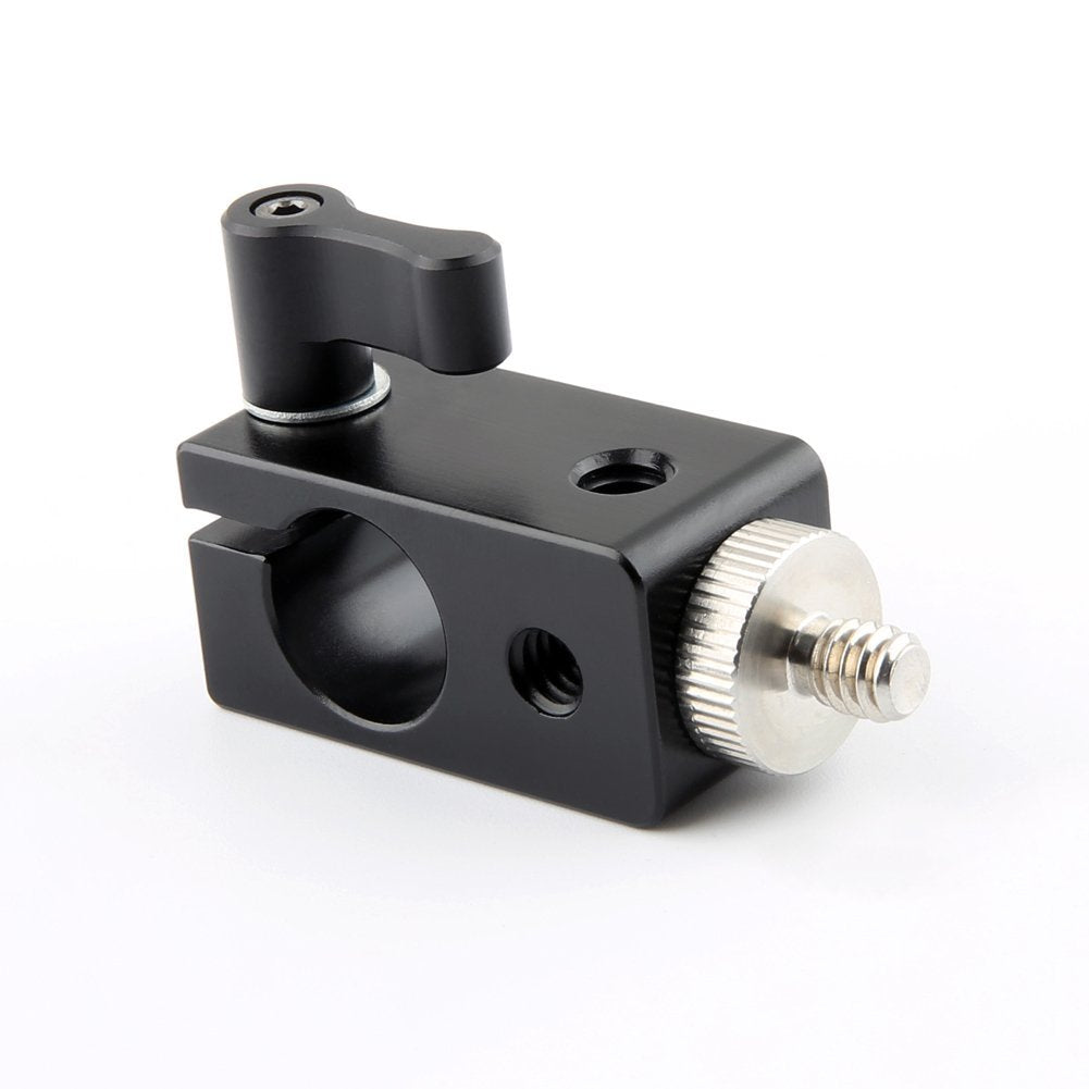 Niceyrig Single Rod Clamp 15Mm Rail Connector Adapter With 1/4 Screw For 15Mm Dslr Rig