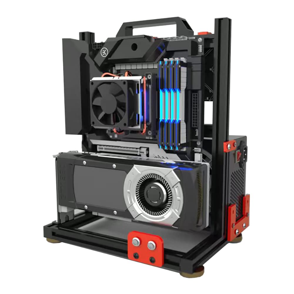 Ediy Pc Test Bench Open Air Computer Case Itx Umatx Matx Motherboard Chassis Aluminum Bracket Diy Bare Frame Atx Support 120 240