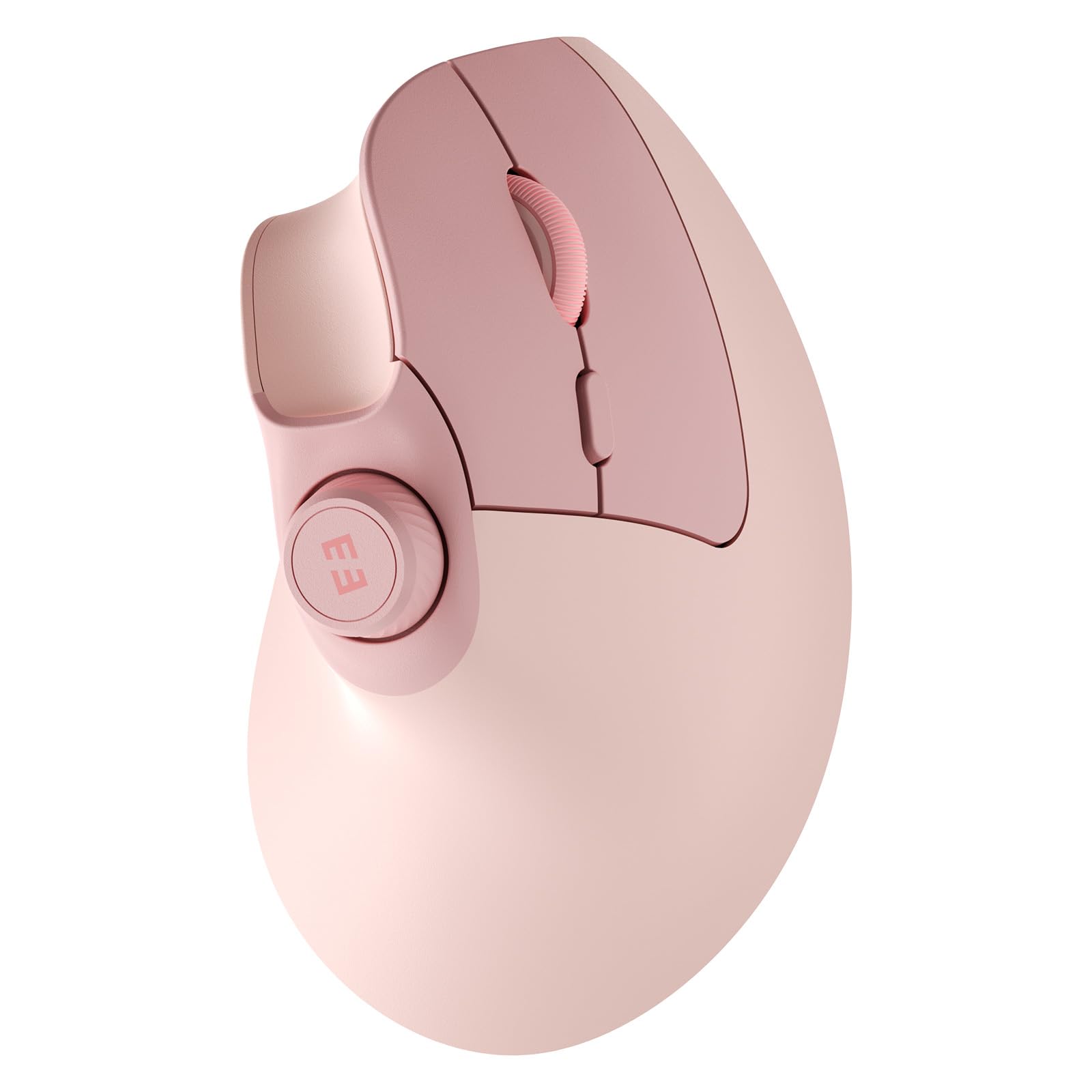 Seenda Ergonomic Mouse Rechargeable, Vertical Wireless Mouse With Volume Knob, Quiet Clicks, 3 Device Connection (Bluetooth Or Usb), Optical Mice For Windows, Pc And Mac  Rose