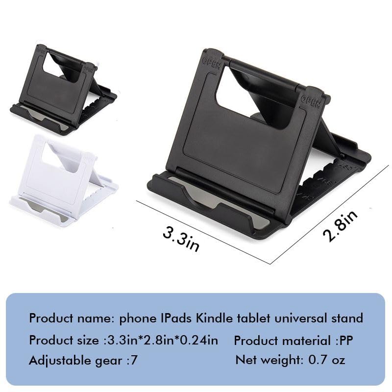 Hzzadzxw Portable Cell Phone Stand Holder For Desk, ?5 Pack? Foldable Pocket-Sized Adjustable Mount, Universal Desktop Kickstand