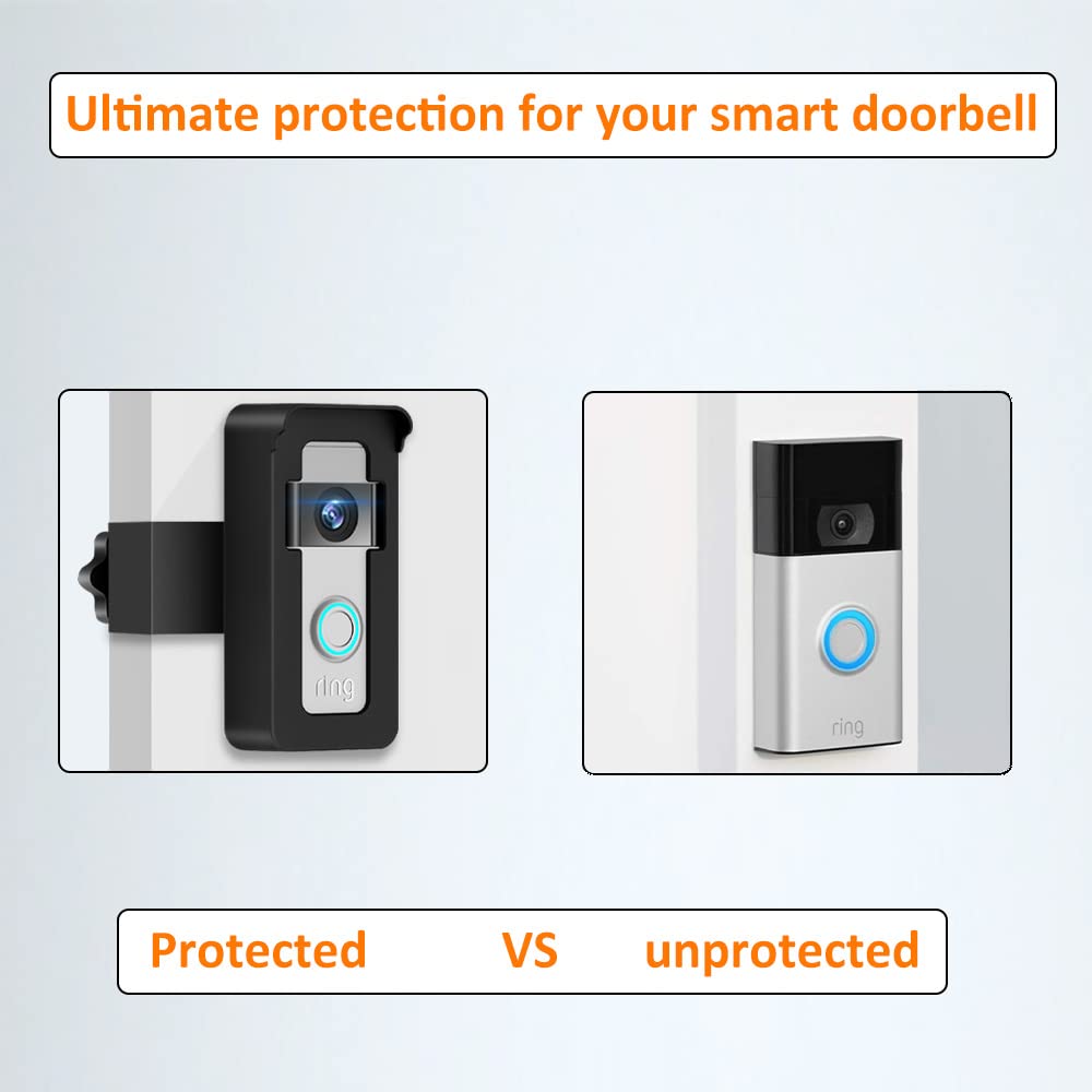 AutoSonic Anti-Theft No-Drill Doorbell Mount for Ring & Blink | Security Bracket for Homes, Rentals, Businesses | Motion Sensor Compatible