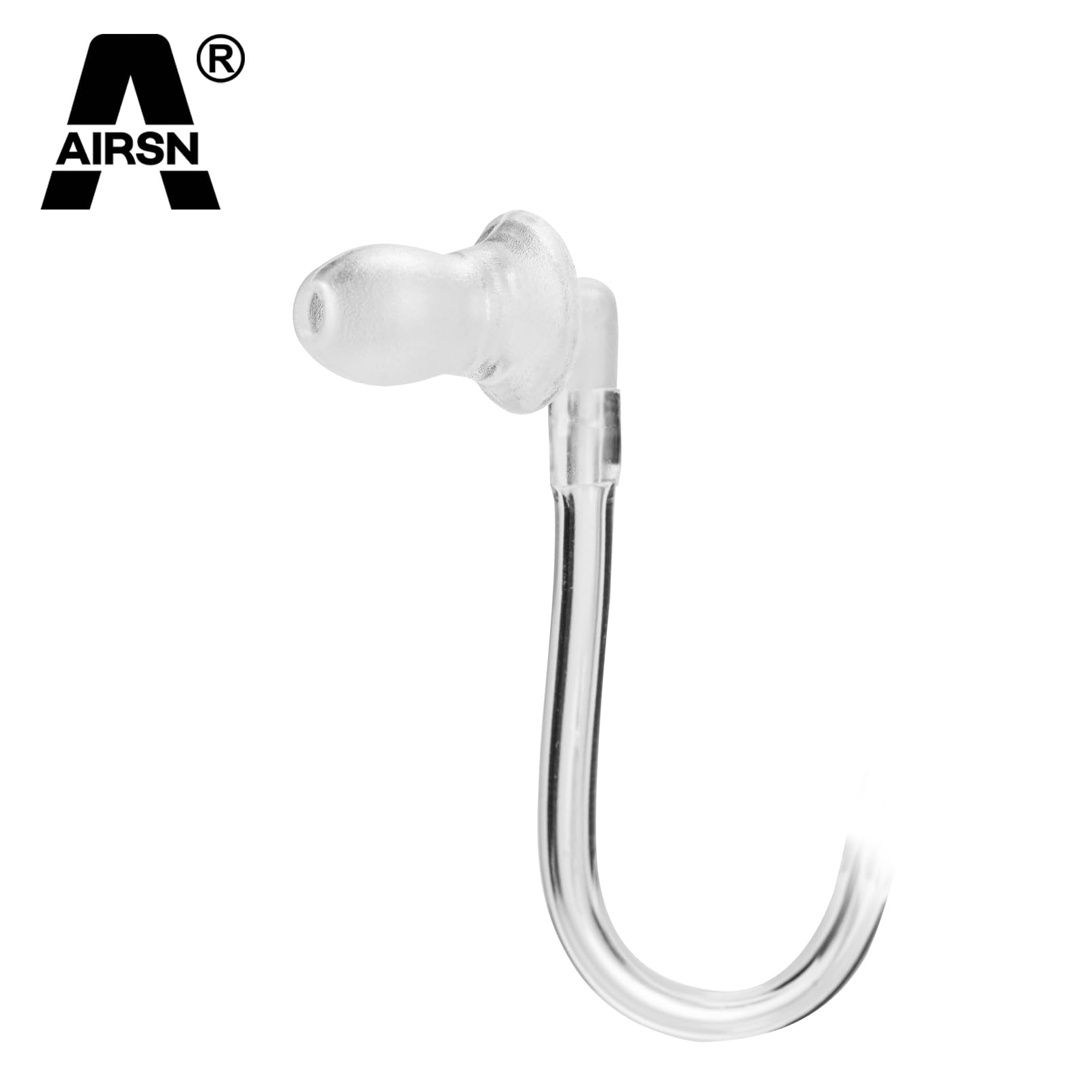 Airsn Replacement Mushroom Earbud For Motorola Kenwood Two Way Radio Coil Tube Audio Kits/Transparent Acoustic Tube Earpieces (Nipple Tips)