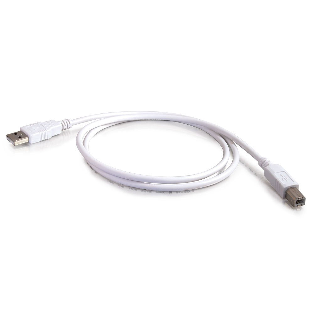 C2G Usb Cable, Usb 2.0 Cable, Usb A To B Cable, 3.28 Feet (1 Meter), White, Cables To Go 13171