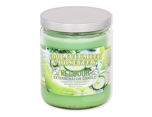 Pet Odor Exterminator Candle 13Oz Jar, Cool Cucumber  Honeydew
