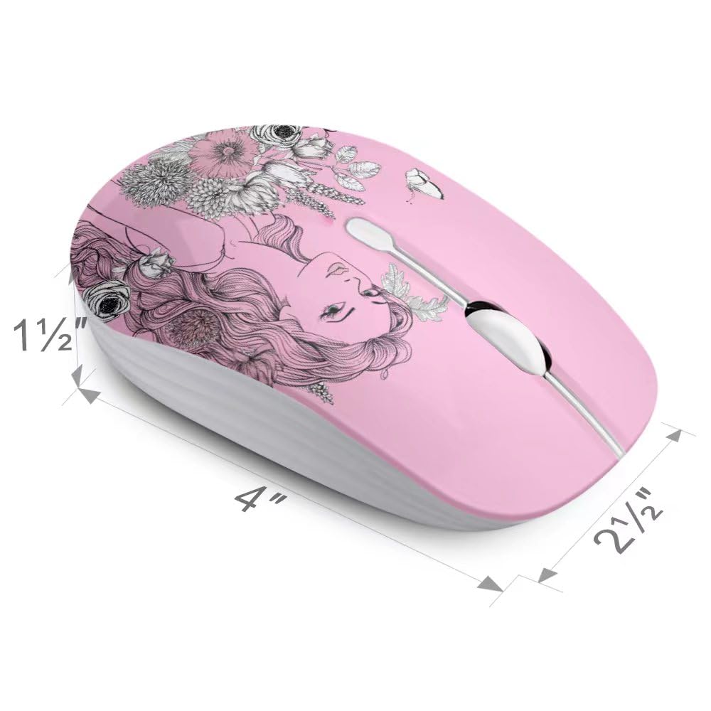 Juhoo Wireless Mouse With Nano Receiver For Pc, Laptop, Notebook, Computer, Macbook, Less Noise, Portable Mobile Optical Mice