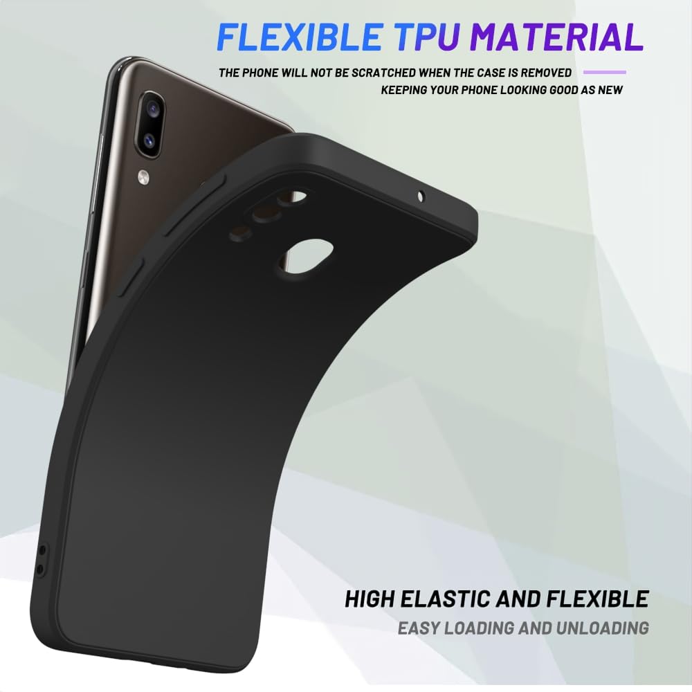 Wogroo For Samsung Galaxy A20 Case Black, A30 Case Scratch Resistant With Soft Touch, Slim Thin Phone Cover For Samsung Galaxy A