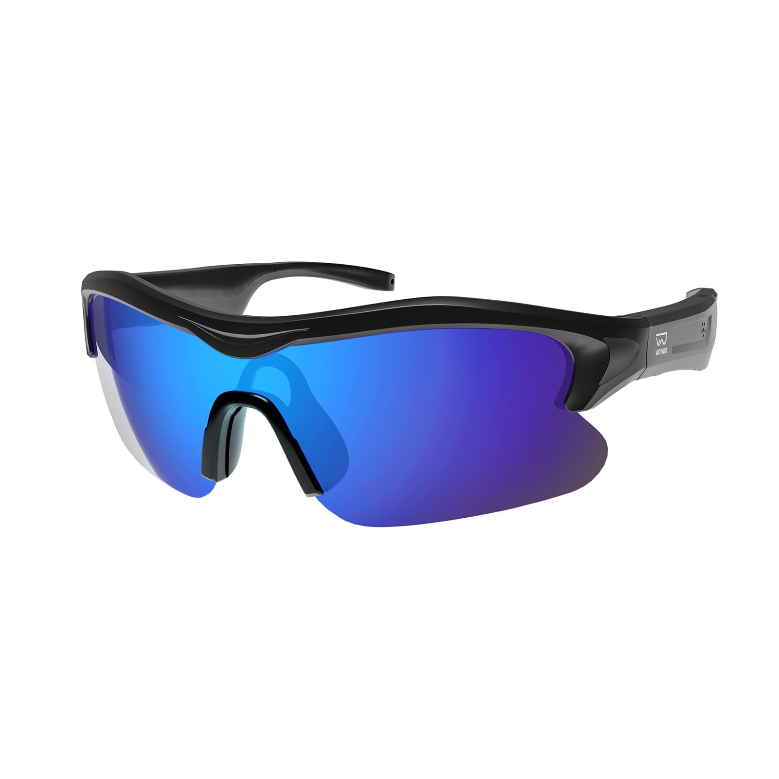 Wowrio Smart Sport Glasses For Cycling Bluetooth Sunglasses For Men & Women: Wireless Headset With Open Ear Stereo Audio, Smart