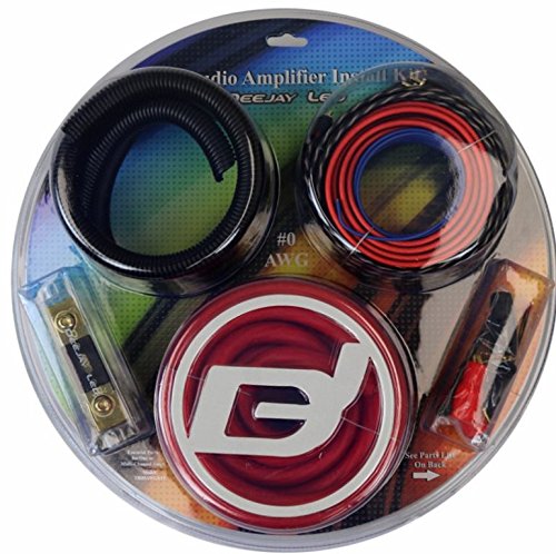 Auto Amplifier Installation Kit with #0-AWG CCA Main Power Cables, RCA Cables, Fuse Holder And More