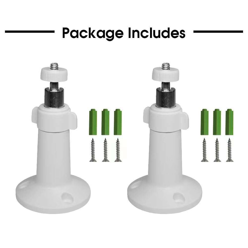 2 Pack Wall Mount For Wyze Cam Pan V3 & Wyze Cam V3 & Wyze Cam Outdoor, 360 Degree Swivel Adjustable Wall Mount Bracket For Wyze