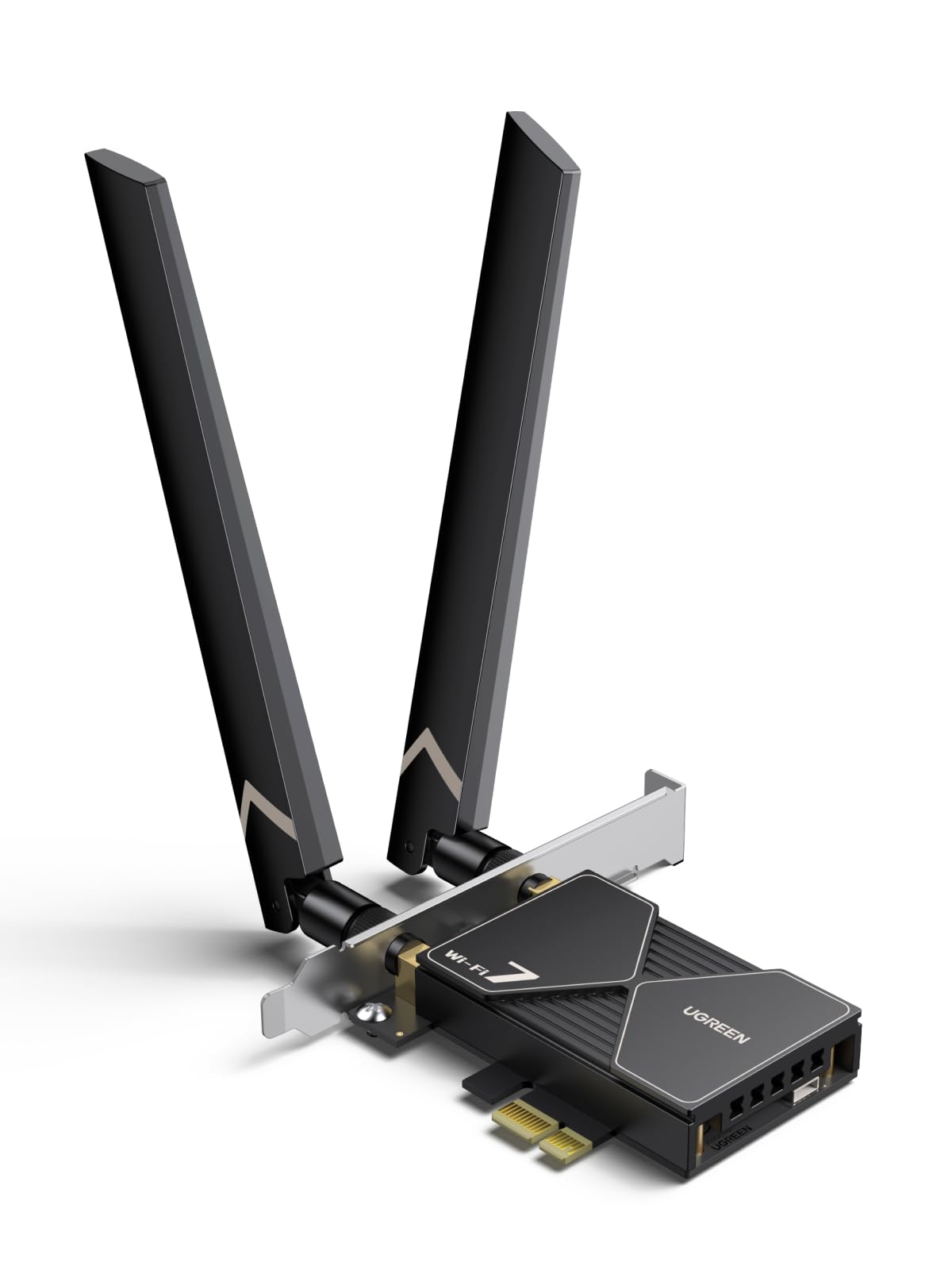 UGREEN WiFi 7 BE6500 PCIe WiFi Card, Bluetooth 5.4, IEEE 802.11ax/be, 6G 2882Mbps/5G 2882Mbps/2.4G 688Mbps Tri Band, MLO Technol