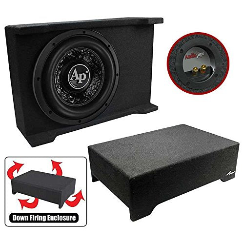 Audiopipe Apsbsp12Bdf 12 Loaded Sealed Enclosure 800 Watts Shallow Mount 4 Ohm