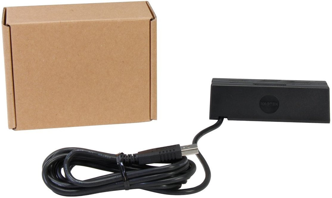 Magtek 21040145 Sureswipe Dual Head Triple Track Magnetic Stripe Card Reader With 6 Usb Interface Cable, 60 In/S Swipe Speed, 5