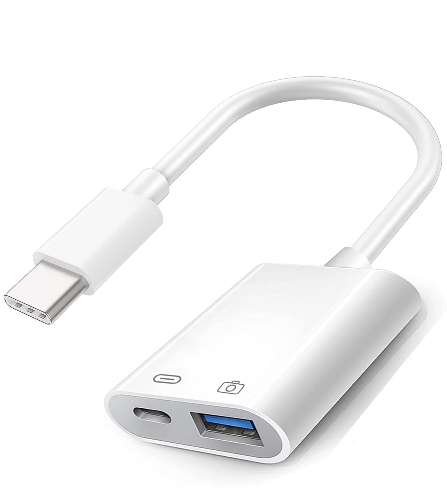 USB-C to USB Adapter with 30W Charging Port for iPhone 15 Pro Max MacBook Pro Air 2023 iMac iPad Mini Pro, Apple MFi Certified O