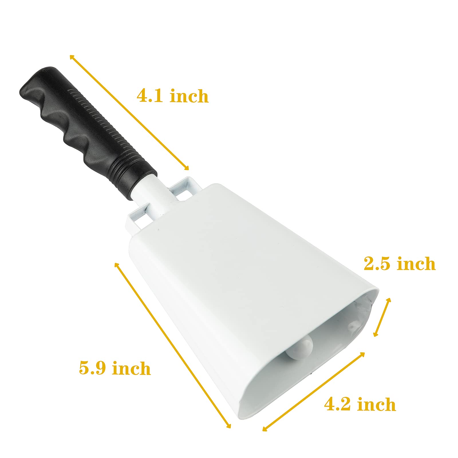 Steel Cow Bell With Handle Cowbells, Cheering Bell And Loud Noise Makers Hand Bells For Sporting Events,Football Games,School Be