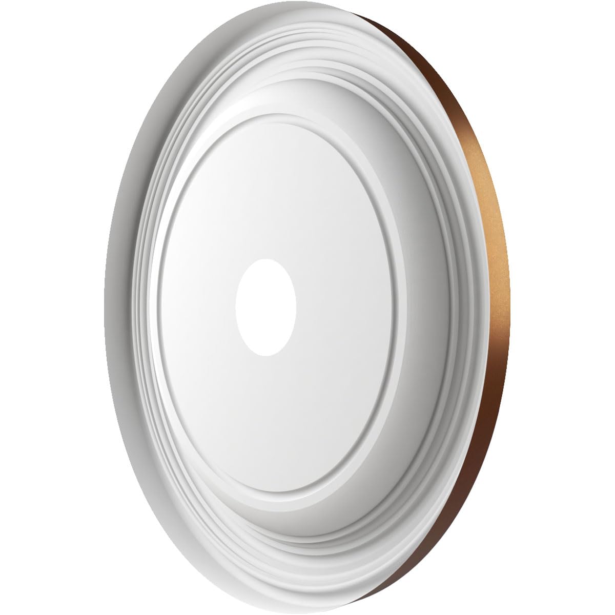 22Od X 3 1/2Id X 1 1/2P Traditional Thermoformed Pvc Ceiling Medallion (Fits Canopies Up To 13 1/2), Metallic Dark Copper