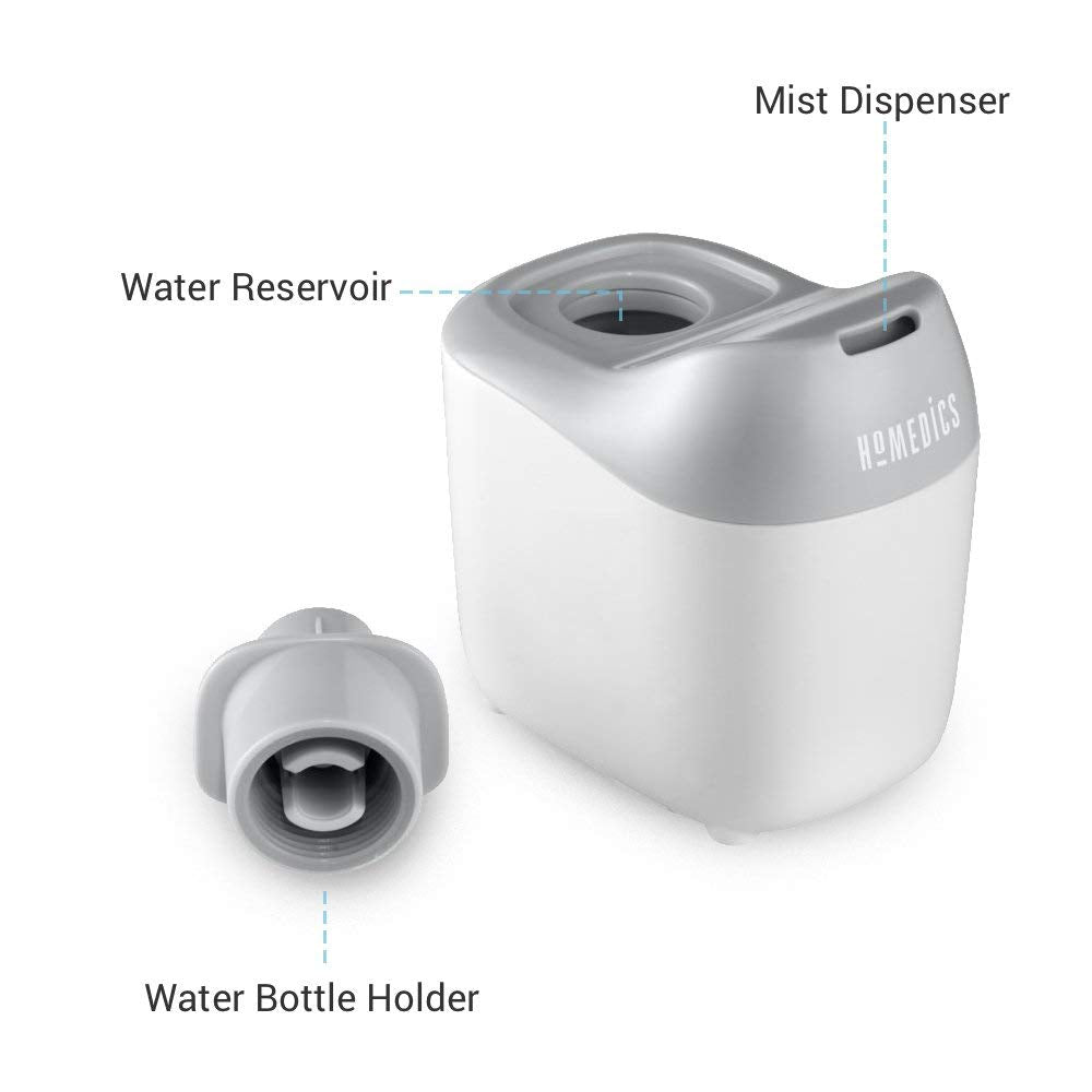 Homedics Ultrasonic Portable Humidifier   Small Air Humidifiers For Bedroom, Plants, Office, Travel   Cool Mist Humidifiers, Use