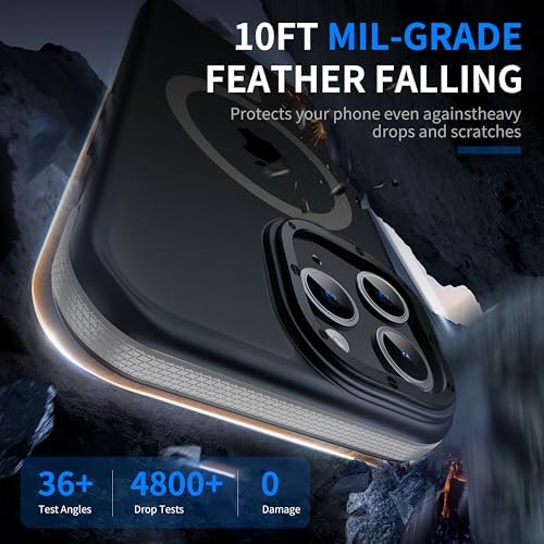 Yzoiko Strong Magnetic Case For Phone 13 Pro Max [10Ft Military Grade Protection] Compatible With Fit Magnetic Shockproof Slim T