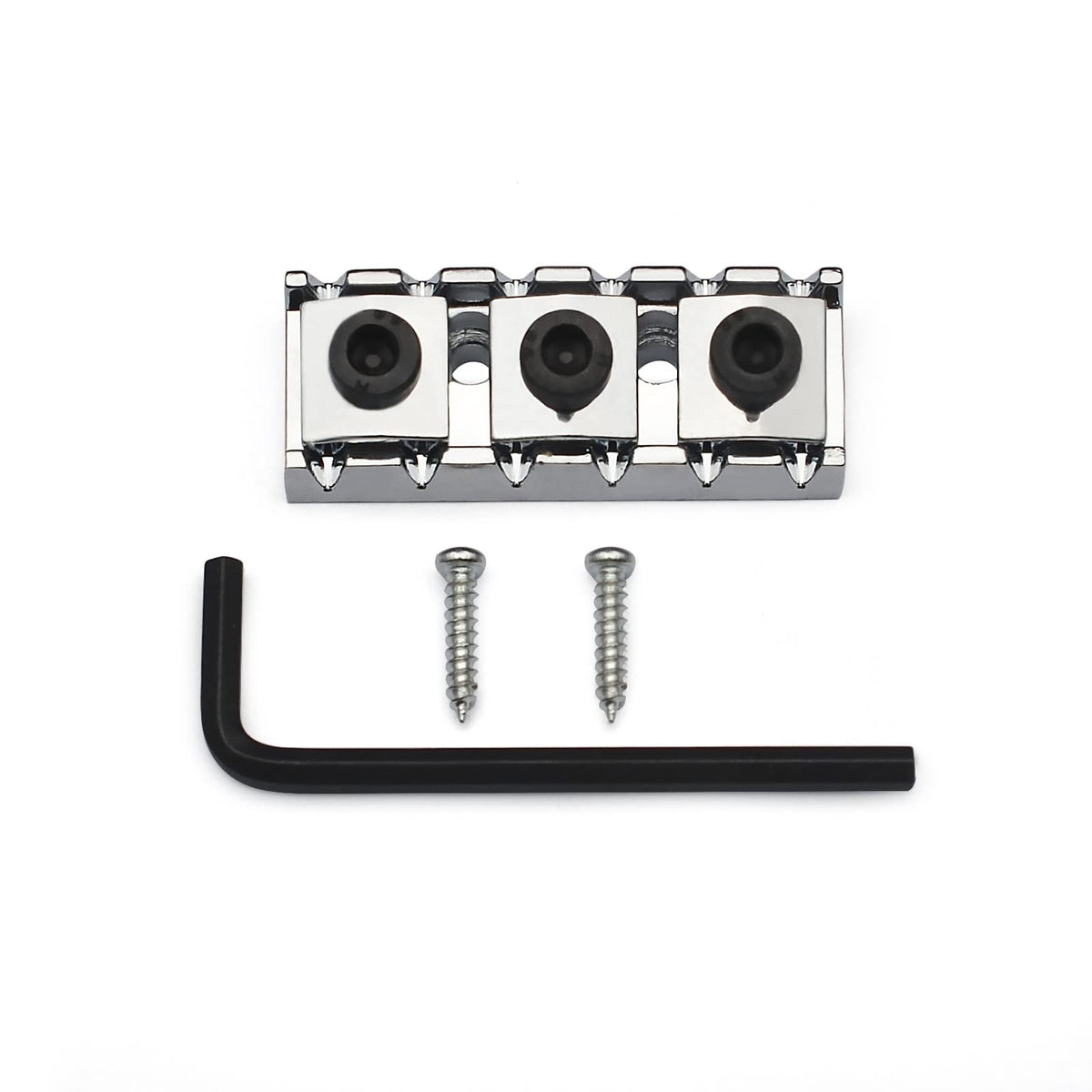 Saphue 42Mm Guitar Tremolo Bridge Locking Nut 1-11/16''For Floyd Rose Style Electric Guitar Tremolo Bridge Lock System (Chrome)