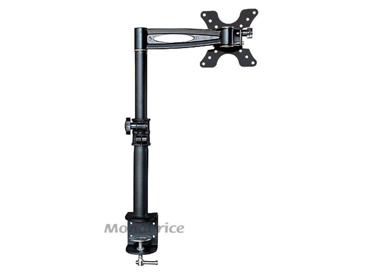 Monoprice 2 Way Adjustable Tilting Desk Mount Bracket For Lcd Led (Max 33Lbs, 13~30Inch)   Black