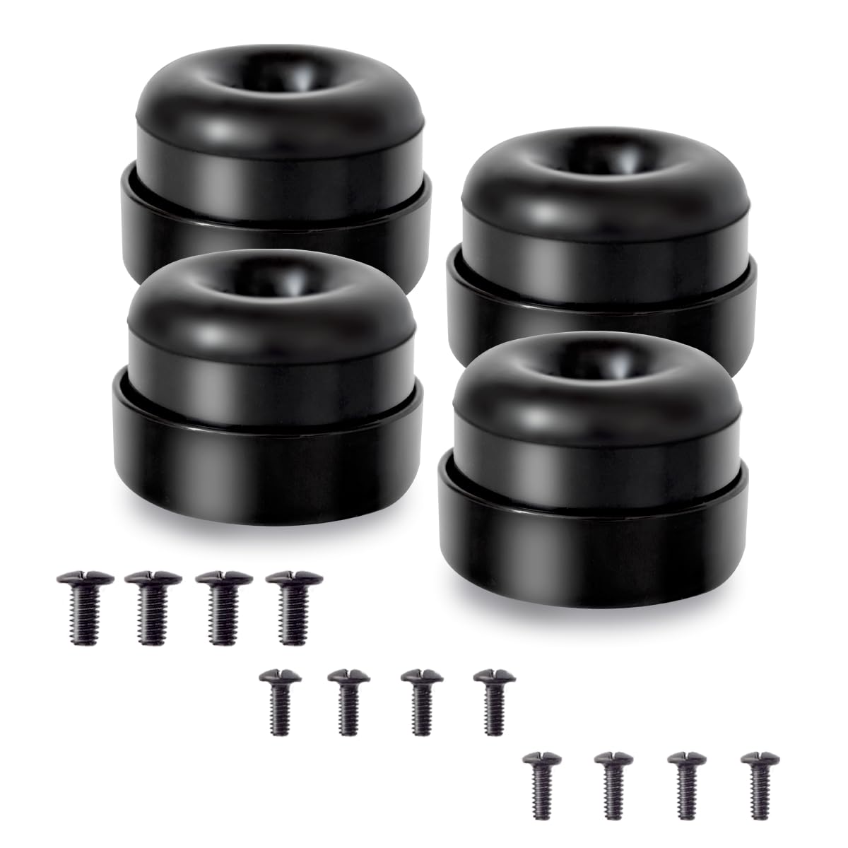 HQPARRTS 4Pcs Subwoofer Isolation System - Black, Wired, 1 Year Warranty, Anti-Vibration, Compatible with Nearly Every Subwoofer