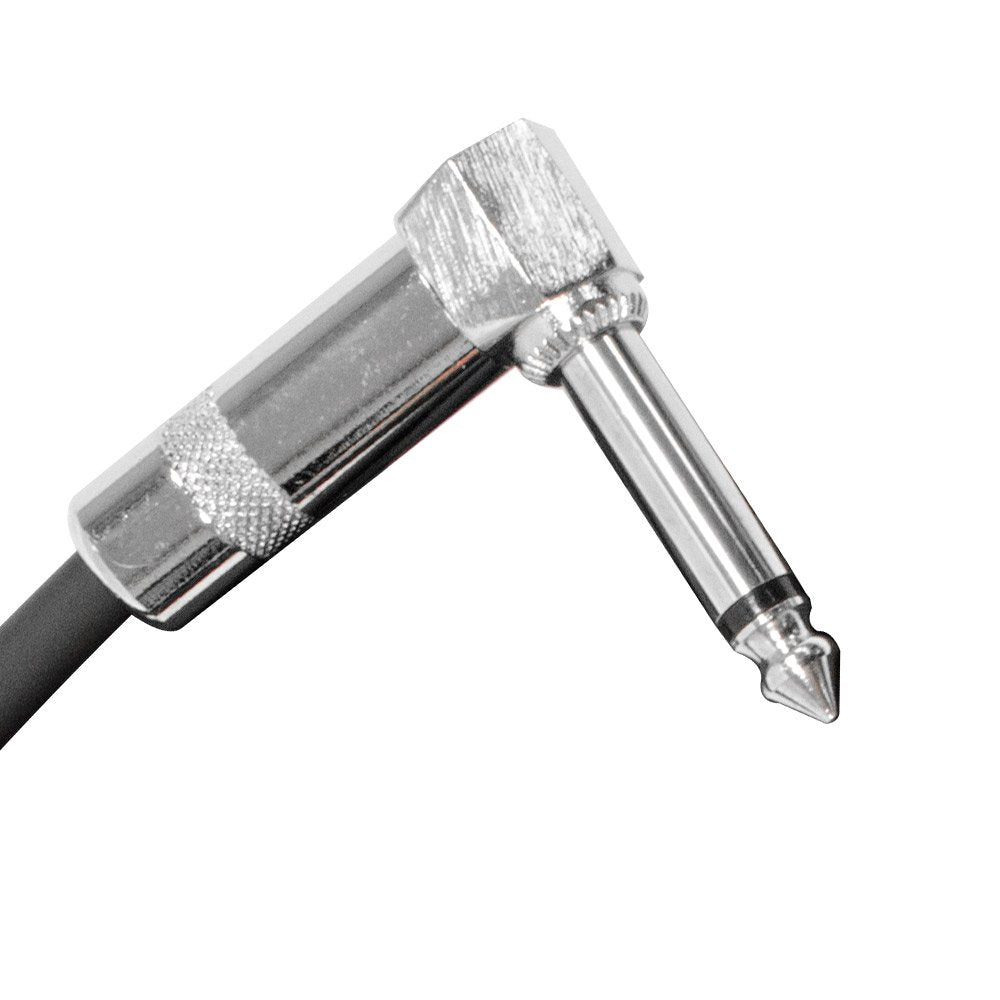 Seismic Audio Sagc10R-Black-4Pack 10-Feet, 4 Pack Ts 1/4-Inch To 1/4-Inch Right Angle Ts Guitar Cables, Black