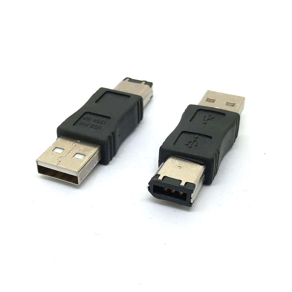 Toptekits Firewire Ieee 1394 6 Pin Male To Usb A Male Convertor Jack M/M Adapter