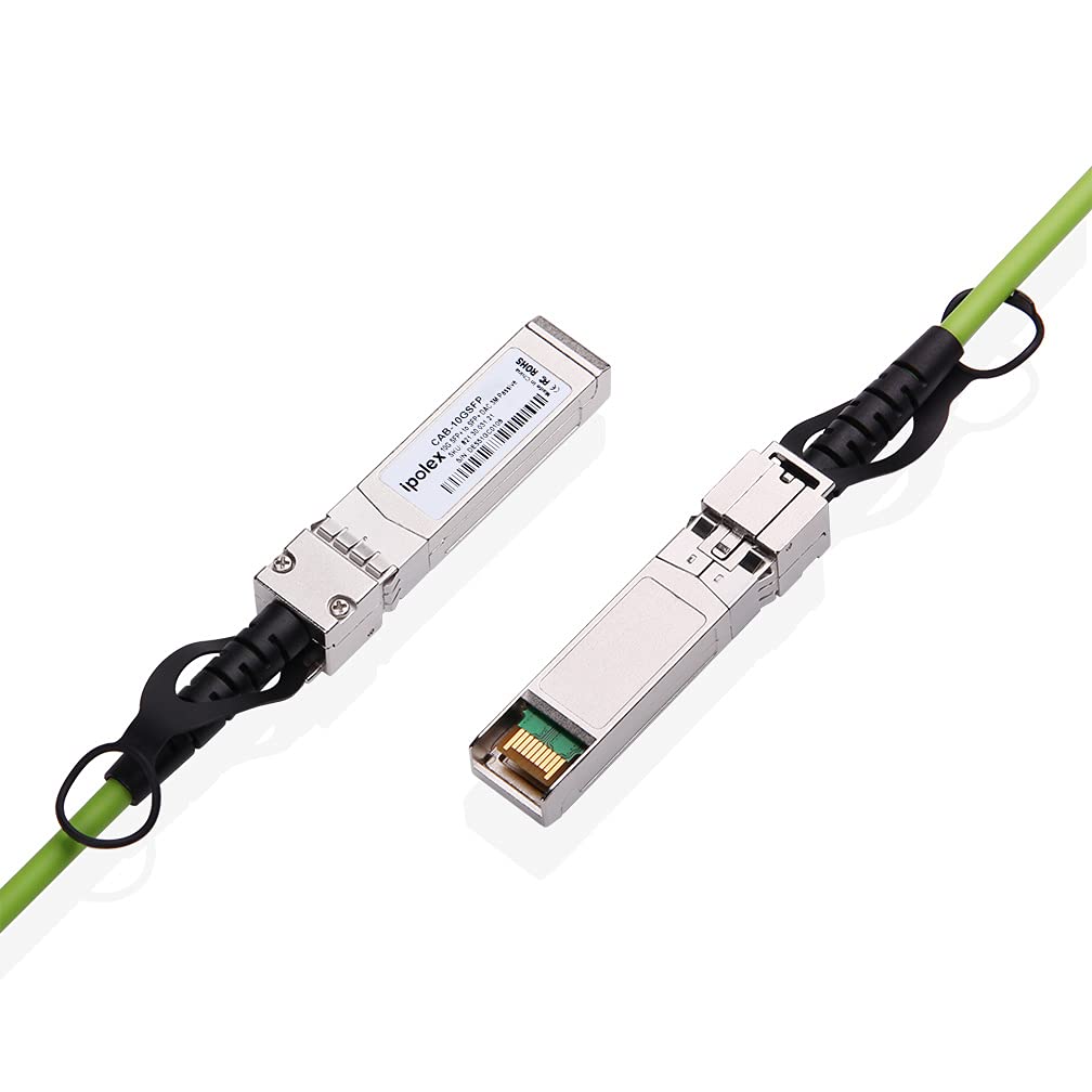 Colored 10G Sfp+ Twinax Cable, Direct Attach Copper(Dac) Passive Cable In Green, 2M (6.56Ft), For Cisco Sfp H10Gb Cu2M, Meraki,