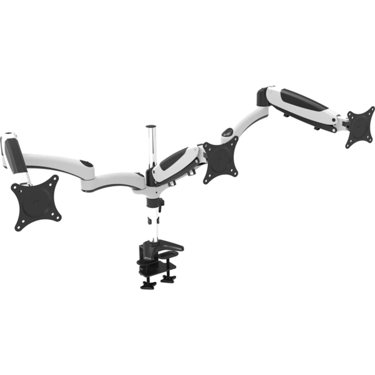 Triple Monitor Mount W/ARTICUK Desk ARMS CLAMP/Grommet MAX 28 LED ...