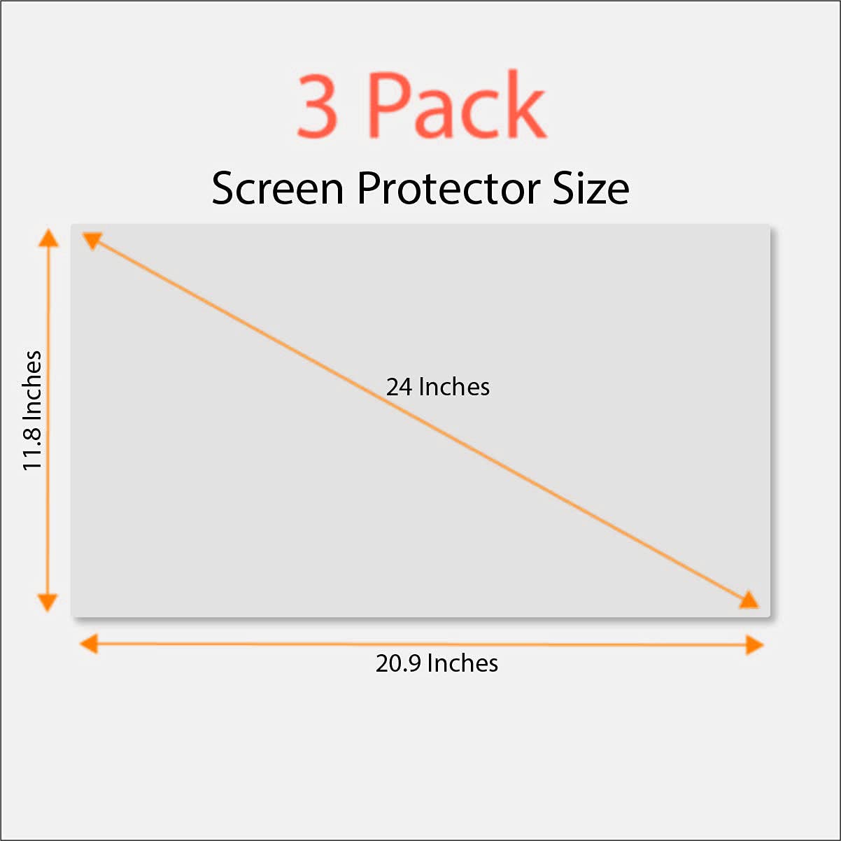 Anti Glare And Anti Finger Print Screen Protector (3 Pack) For 24 Inches Widescreen Desktop Monitor