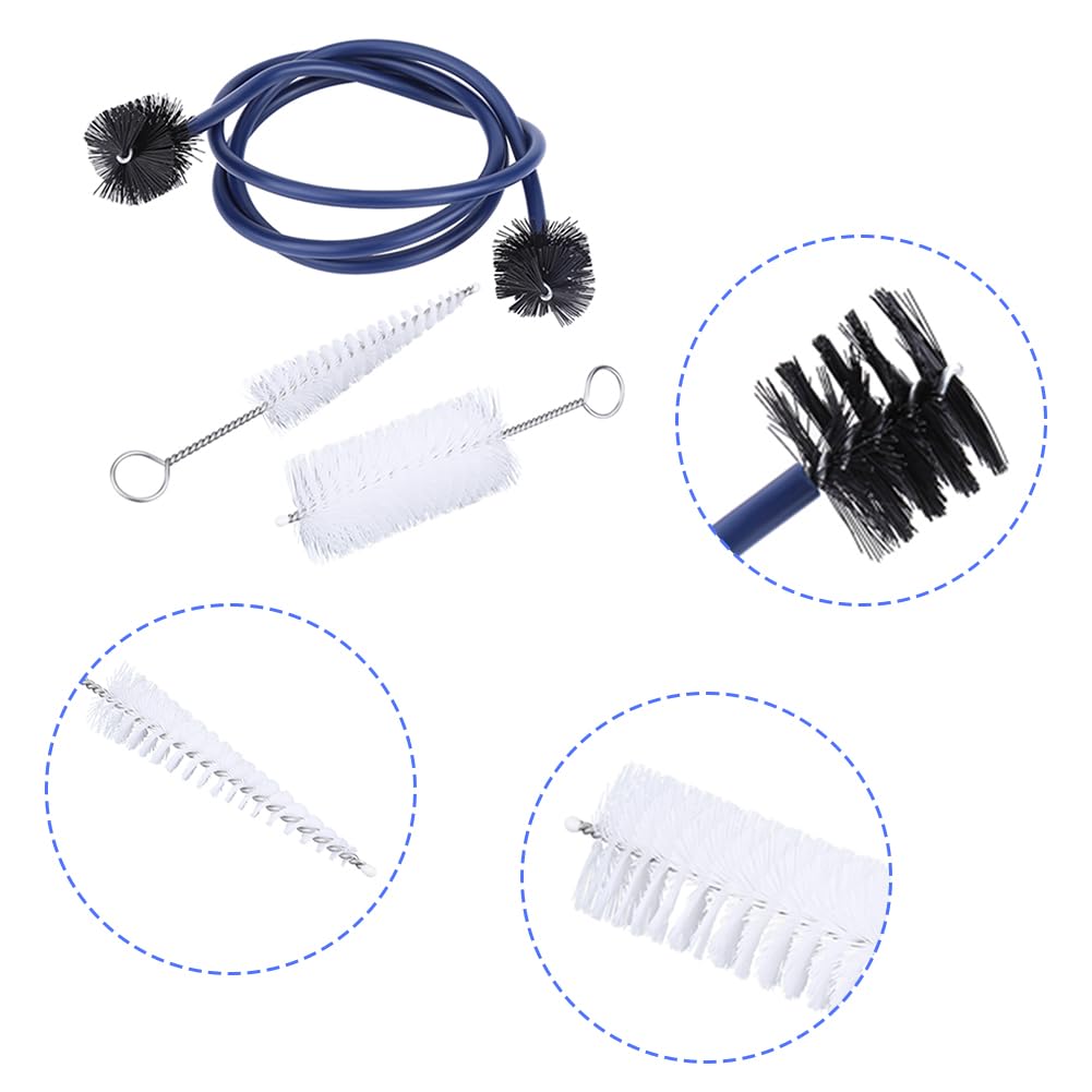 Trumpet Cornet Maintenance Cleaning Kit, 3Pcs Brass Musical Instrument Brushes Set Mouthpiece Brush Valve Snake Care Accessory F