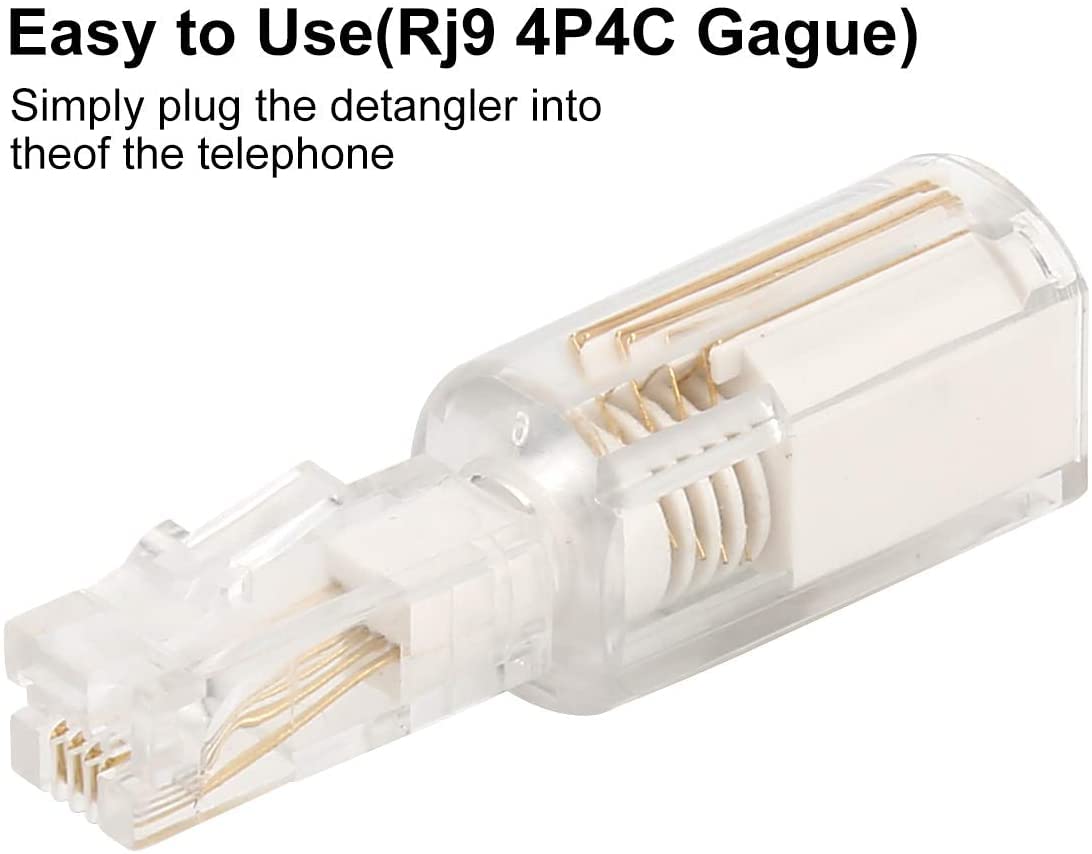 1 X Telephone Cord Detangler   360 Degree Rotating Clear Phone Cord Detangler By Master Cables   Eliminate Twists And Tangles