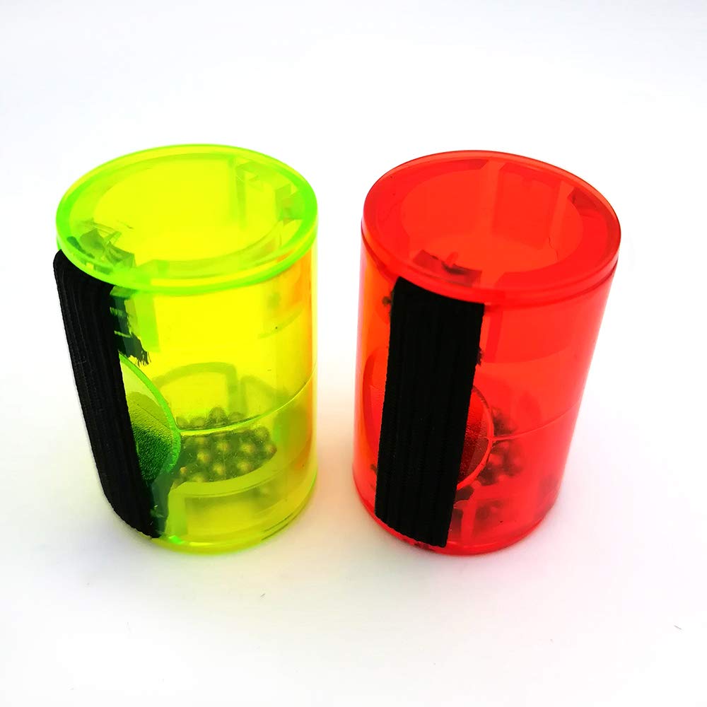 2Pcs Guitar Ukulele Sand Shaker Hammer Rhythm Ring Fun Finger Bell Mandolin Banjo Fluorescent Green ABS Handbells Drum Tap Keybo