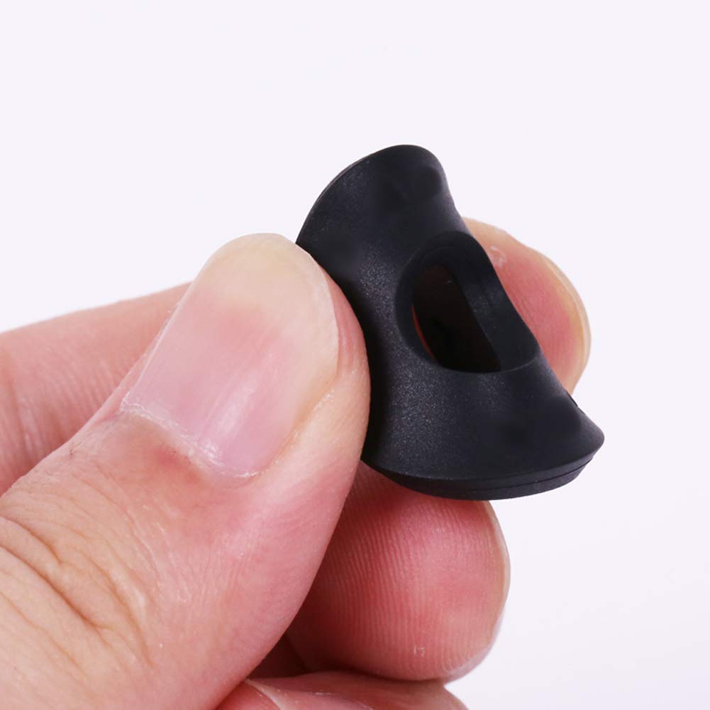 10 Pieces Guitar Strap Locks Rubber Guitar Strap Blocks Guitar Strap Button, Black