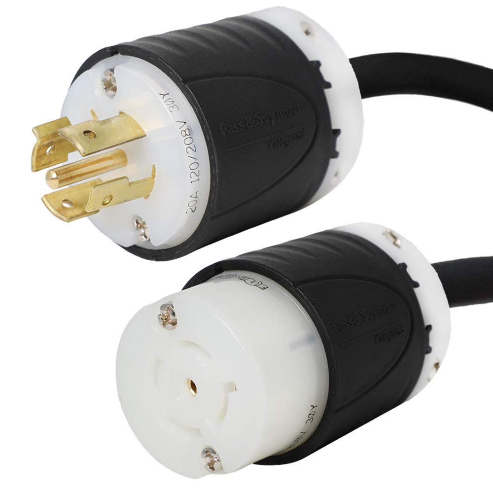 Nema L21 20 Extension Power Cord   10 Foot, 20A/208V, 12/5 Soow   Ul Listed   Iron Box # Ibx 4807 10 (10)