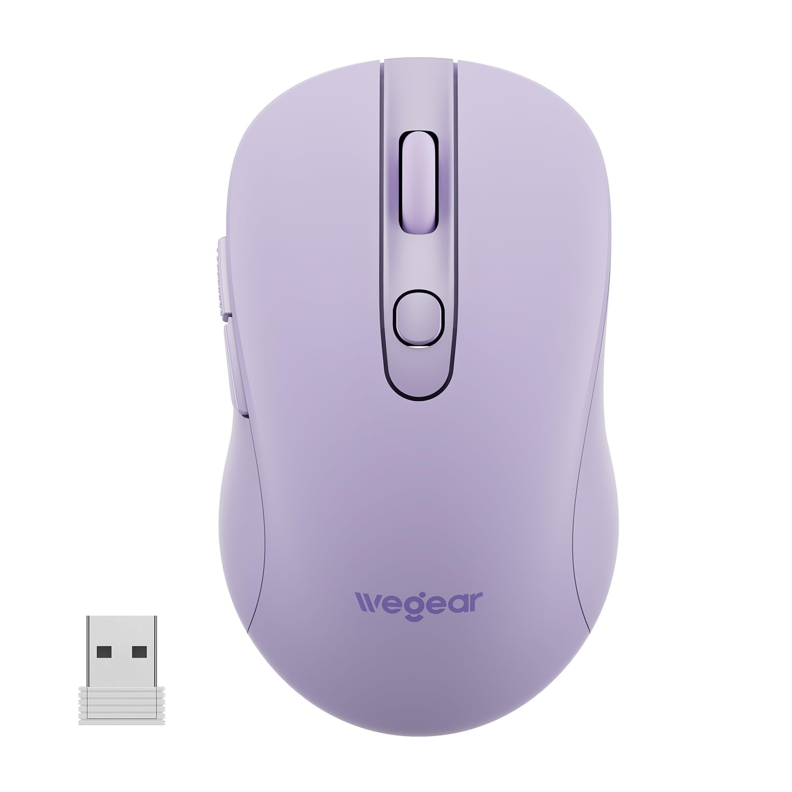 wegear USB Wireless Mouse for Laptop PC Mac, 2.4GHz Cordless MousePurple