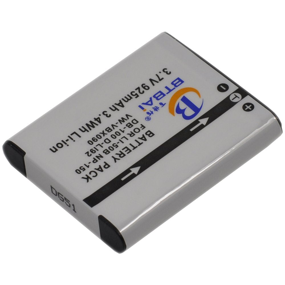 Btbai 2X Camera Battery For D Li92 Dli92 Optio Wg 2 Wg 3 Wg 1 Wg 10 Wg2 Wg1 Wg3 X70 Rz18 X 70 Rz10 D L192 Dl192 Wg10 Wg20 Wg30 W