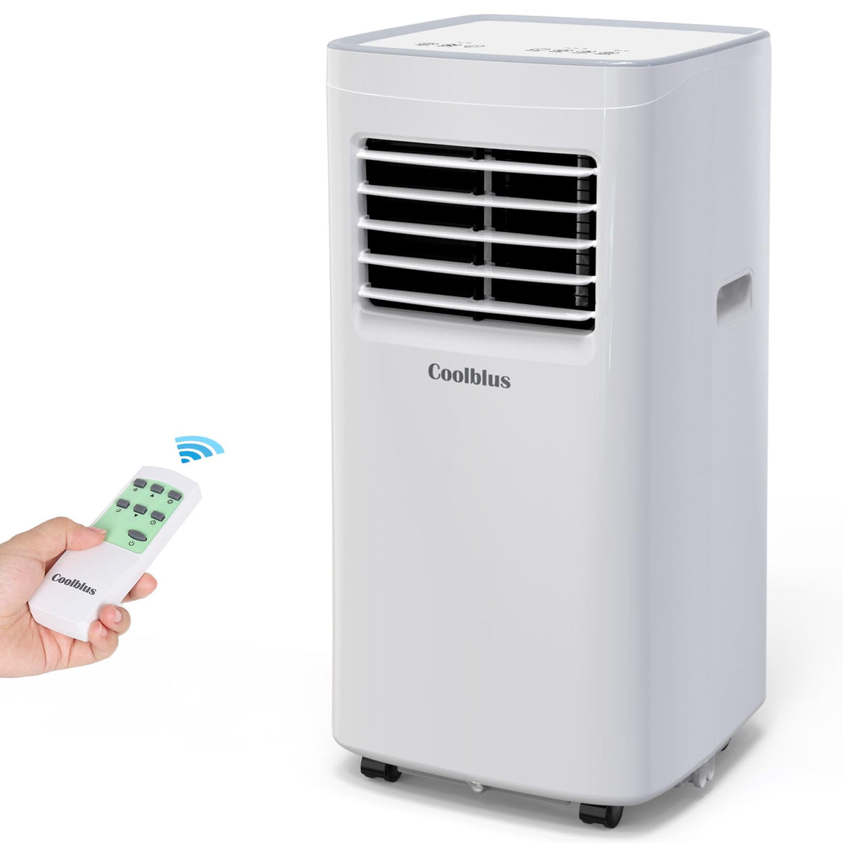 Coolblus Portable Air Conditioner,12000 Btu Portable Ac Up To 550 Sq,3 In 1 With Remote Control,Sleep Mode, Windows Kit,Brush,Wh