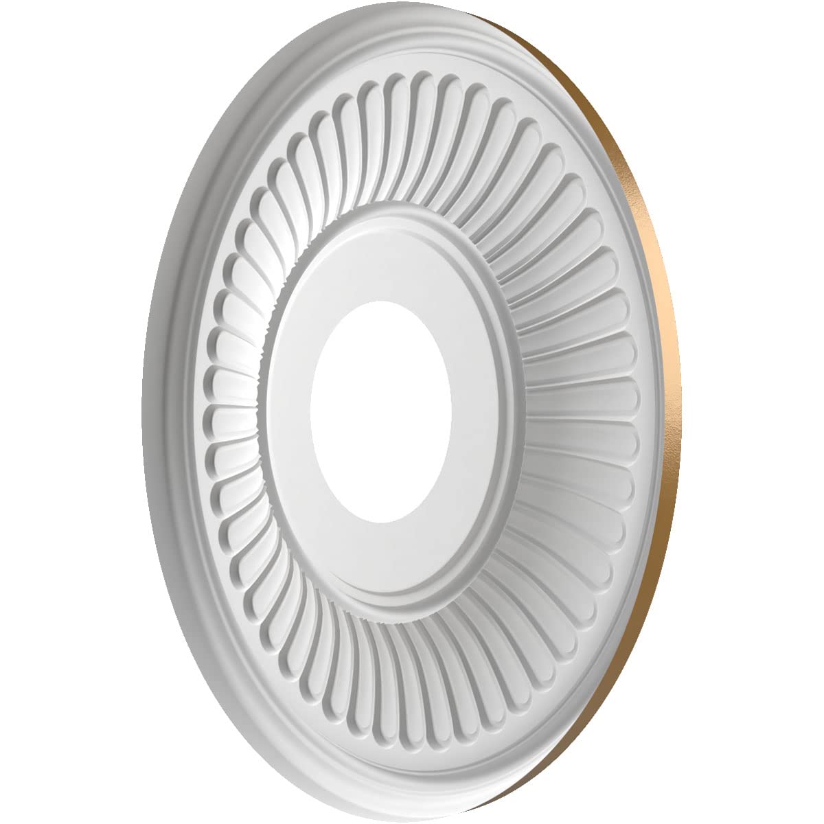 Ekena Millwork Cmp13Becgh Berkshire Thermoformed Pvc Ceiling Medallion (Fits Canopies Up To 5 3/4), 13Od X 3 1/2Id X 3/4P, Metal