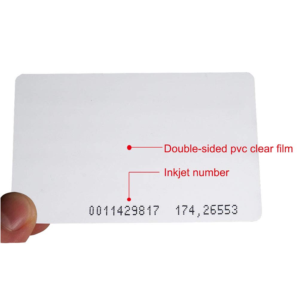 Meikuler 125Khz Rfid Proximity Cards, 0.8Mm Id Card For Door Entry Access Control System And Attendance, Read Only (100)